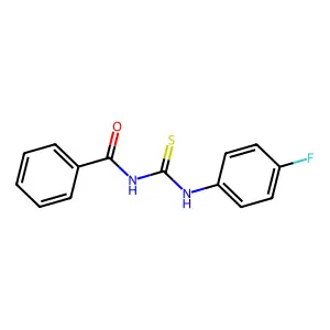 N-benzoyl-N'-(4-fluorophenyl)thiourea structure