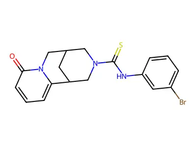 N-(3-bromophenyl)-6-oxo-7,11-diazatricyclo[7.3.1.0^{2,7}]trideca-2,4-diene-11-carbothioamide structure
