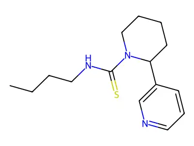 N-butyl-2-(pyridin-3-yl)piperidine-1-carbothioamide structure