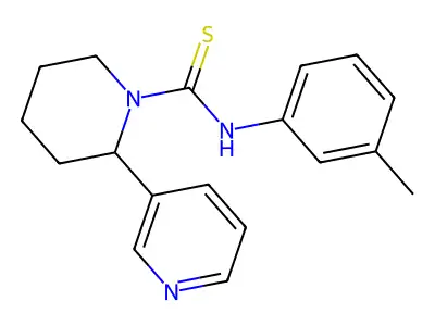 2-(pyridin-3-yl)-N-(m-tolyl)piperidine-1-carbothioamide structure