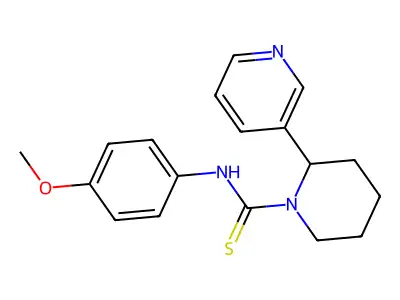 N-(4-methoxyphenyl)-2-(pyridin-3-yl)piperidine-1-carbothioamide structure