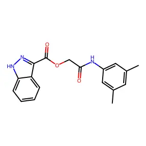 [2-(3,5-dimethylanilino)-2-oxoethyl] 1H-indazole-3-carboxylate structure