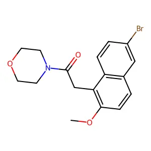 4-[(6-Bromo-2-methoxy-1-naphthyl)acetyl]morpholine structure