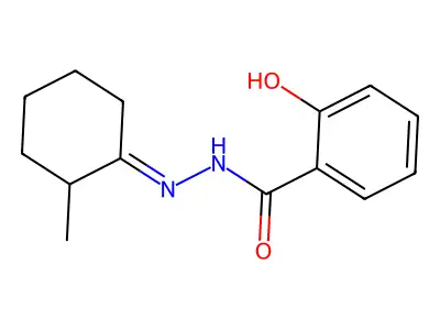 2-hydroxy-N'-(2-methylcyclohexylidene)benzohydrazide structure