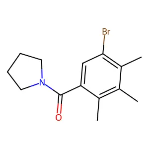 (5-Bromo-2,3,4-trimethylphenyl)(pyrrolidin-1-yl)methanone structure