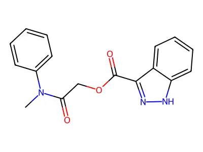 [2-(N-methylanilino)-2-oxoethyl] 1H-indazole-3-carboxylate structure