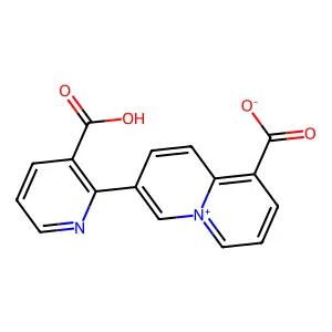 7-(3-Carboxy-2-pyridinyl)-1-quinoliziniumcarboxylate structure