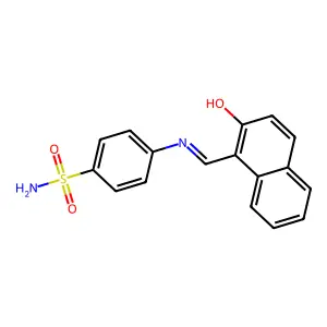 Benzenesulfonamide, 4-[[(2-hydroxy-1-naphthalenyl)methylene]amino]- structure