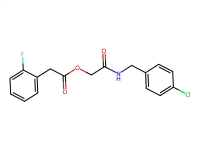 [2-[(4-Chlorophenyl)methylamino]-2-oxoethyl] 2-(2-fluorophenyl)acetate structure