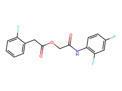[2-(2,4-Difluoroanilino)-2-oxoethyl] 2-(2-fluorophenyl)acetate structure