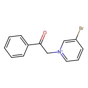 3-Bromo-1-(2-oxo-2-phenylethyl)pyridinium structure