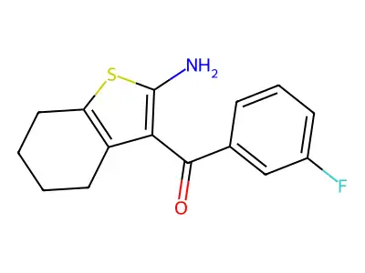 3-(3-Fluorobenzoyl)-4,5,6,7-tetrahydro-1-benzothiophen-2-amine structure