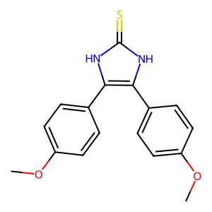4,5-Bis(4-methoxyphenyl)-1,3-dihydro-2H-imidazole-2-thione structure
