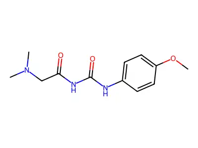 Urea, 1-(N,N-dimethylglycyl)-3-(p-methoxyphenyl)- structure