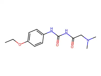 Urea, 1-(N,N-dimethylglycyl)-3-(p-ethoxyphenyl)- structure