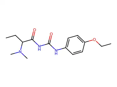 Urea, 1-(2-(dimethylamino)butyryl)-3-(p-ethoxyphenyl)- structure