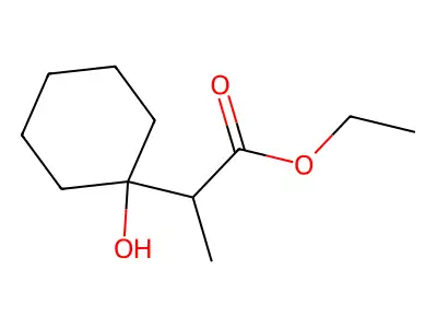 Ethyl 2-(1-hydroxycyclohexyl)propanoate structure