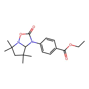 4-(5,6,7,7a-tetrahydro-5,5,7,7-tetramethyl-2-oxopyrrolo[1,2-b][1,2,4]oxadiazol-1(2h)-yl)benzoic acid ethyl ester structure