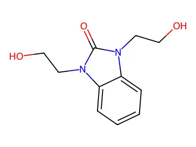 1,3-Dihydro-1,3-bis(2-hydroxyethyl)-2H-benzimidazol-2-one structure