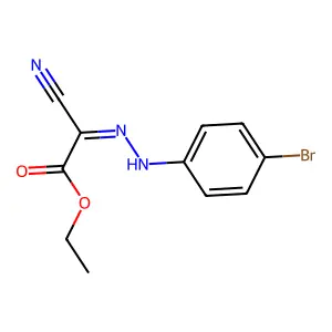 Acetic acid, [(4-bromophenyl)hydrazono]cyano-, ethyl ester structure