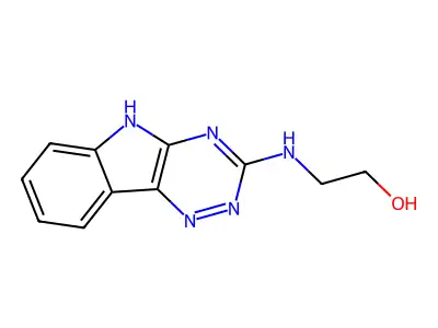 2-(5H-[1,2,4]triazino[5,6-b]indol-3-ylamino)ethanol structure