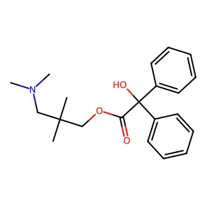 3-(Dimethylamino)-2,2-dimethylpropyl hydroxy(diphenyl)acetate structure