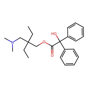 2-[(Dimethylamino)methyl]-2-ethylbutyl hydroxy(diphenyl)acetate structure