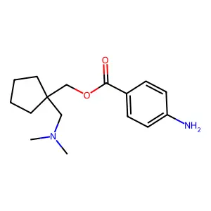 [1-[(Dimethylamino)methyl]cyclopentyl]methyl 4-aminobenzoate structure
