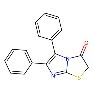 5,6-diphenylimidazo[2,1-b][1,3]thiazol-3(2H)-one structure