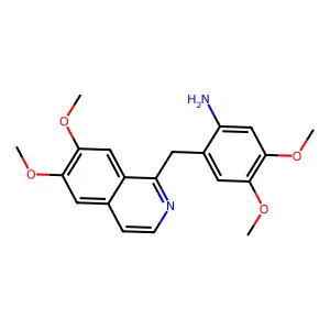 2-[(6,7-dimethoxyisoquinolin-1-yl)methyl]-4,5-dimethoxyaniline structure