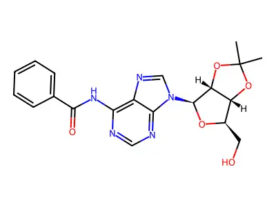 N6-Benzoyl-2',3'-isopropylideneadenosine structure