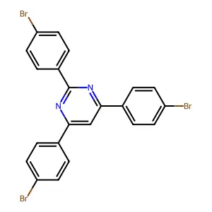 2,4,6-Tris(4-bromophenyl)pyrimidine structure