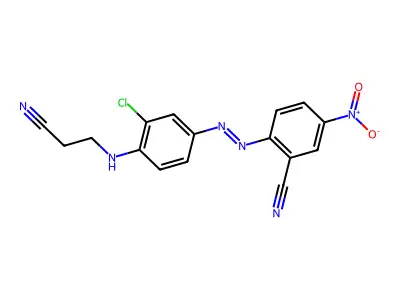 2-((3-Chloro-4-((2-cyanoethyl)amino)phenyl)azo)-5-nitrobenzonitrile structure