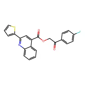 2-(4-Fluorophenyl)-2-oxoethyl 2-(2-thienyl)-4-quinolinecarboxylate structure