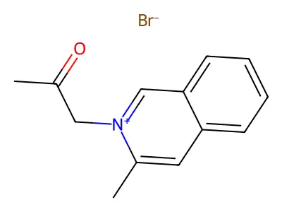 N-acetonyl-3-methylisoquinolinium bromide structure
