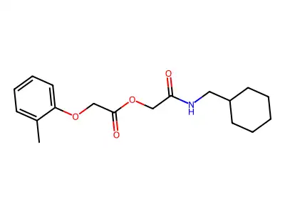 [2-(Cyclohexylmethylamino)-2-oxoethyl] 2-(2-methylphenoxy)acetate structure