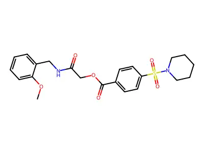 [2-[(2-Methoxyphenyl)methylamino]-2-oxoethyl] 4-piperidin-1-ylsulfonylbenzoate structure