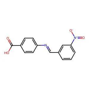 Benzoic acid,4-[[(3-nitrophenyl)methylene]amino]- structure
