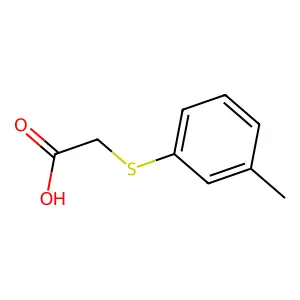(间甲苯硫基)乙酸 structure