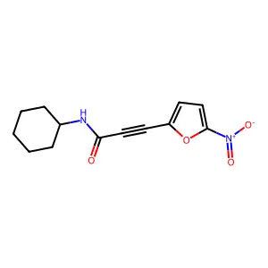 2-Propynamide, N-cyclohexyl-3-(5-nitro-2-furanyl)- structure