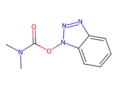 1H-1,2,3-benzotriazol-1-yl N,N-dimethylcarbamate structure