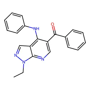(4-Anilino-1-ethyl-1H-pyrazolo[3,4-b]pyridin-5-yl)(phenyl)methanone structure
