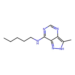 3-methyl-N-pentyl-2H-pyrazolo[4,3-d]pyrimidin-7-amine structure