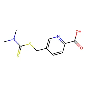 5-(Dimethylthiocarbamoylsulfanylmethyl)pyridine-2-carboxylic acid structure