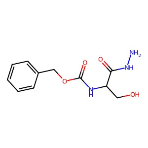 benzyl N-[1-(hydrazinecarbonyl)-2-hydroxyethyl]carbamate structure