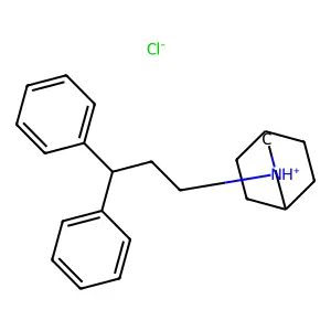 3-Azabicyclo(3.2.2)nonane, 3-(3,3-diphenylpropyl)-, hydrochloride structure