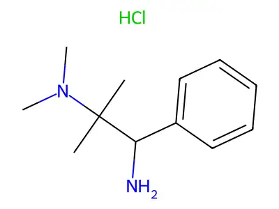 1,2-Propanediamine, 1-phenyl-N(sup 1),N(sup 2),2-trimethyl-, monohydrochloride structure