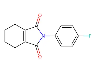 1H-Isoindole-1,3(2H)-dione, 2-(4-fluorophenyl)-4,5,6,7-tetrahydro- structure