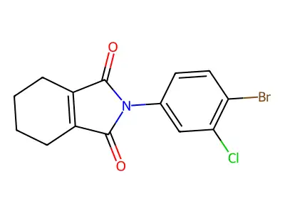 1H-Isoindole-1,3(2H)-dione, 2-(4-bromo-3-chlorophenyl)-4,5,6,7-tetrahydro- structure