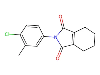 1H-Isoindole-1,3(2H)-dione, 2-(4-chloro-3-methylphenyl)-4,5,6,7-tetrahydro- structure